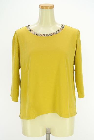 DAKS（ダックス）の古着「チェックネック七分袖カットソー（カットソー・プルオーバー）」大画像１へ