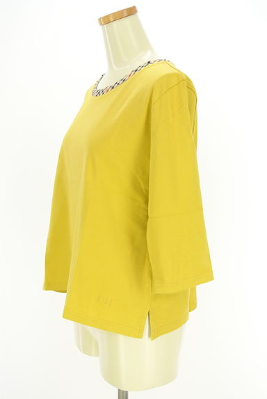 DAKS（ダックス）の古着「チェックネック七分袖カットソー（カットソー・プルオーバー）」大画像３へ