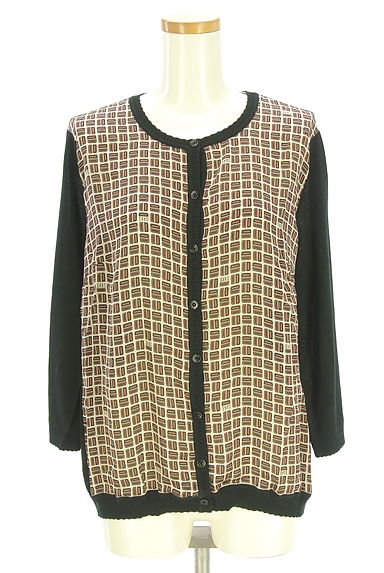 クリックで大画像表示 DAKS(ダックス)の古着「異素材切替カーディガン(カーディガン・ボレロ)」大画像1へ