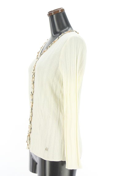 DAKS（ダックス）の古着「チェックシフォンフリルニットカーディガン（カーディガン・ボレロ）」大画像３へ