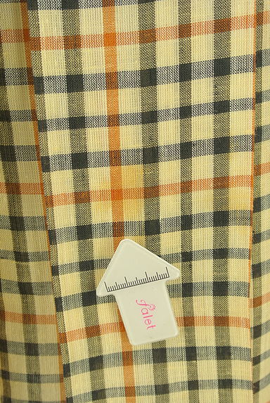 DAKS（ダックス）の古着「リネン混ハウスチェックミモレスカート（スカート）」大画像５へ