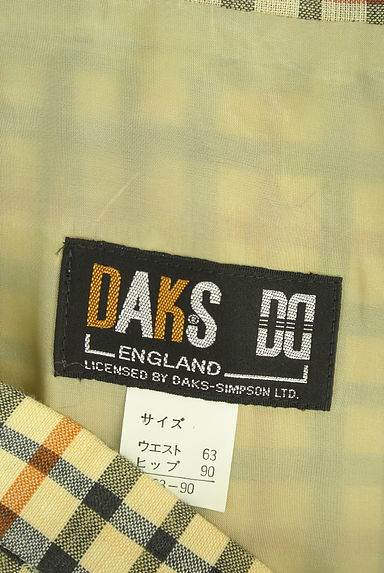 DAKS（ダックス）の古着「リネン混ハウスチェックミモレスカート（スカート）」大画像６へ