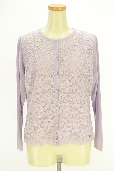 DAKS（ダックス）の古着「フロントレースニットカーディガン（カーディガン・ボレロ）」大画像１へ