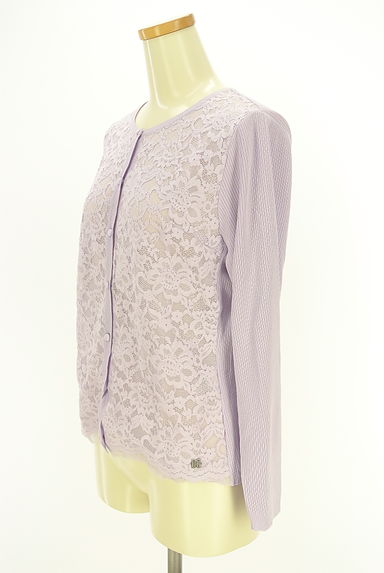 DAKS（ダックス）の古着「フロントレースニットカーディガン（カーディガン・ボレロ）」大画像３へ