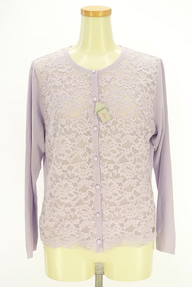 DAKS（ダックス）の古着「フロントレースニットカーディガン（カーディガン・ボレロ）」大画像４へ