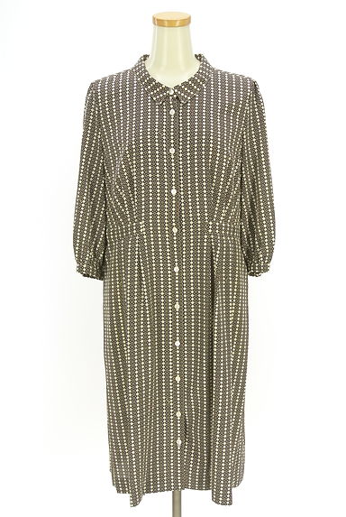 DAKS（ダックス）の古着「七分袖ミモレシャツワンピース（ワンピース・チュニック）」大画像１へ