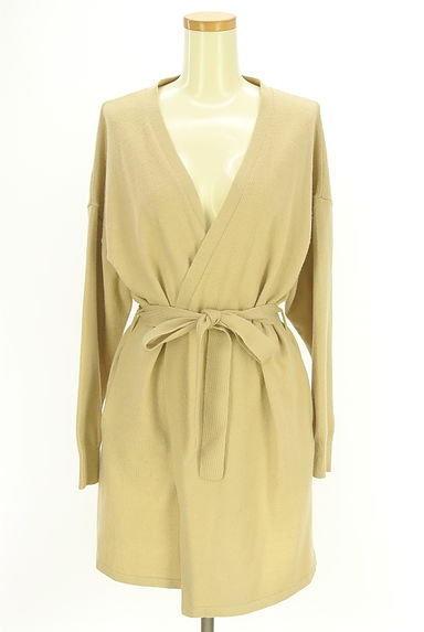 LOUNIE（ルーニィ）の古着「ベルト付きミドル丈ニットカーディガン（カーディガン・ボレロ）」大画像１へ