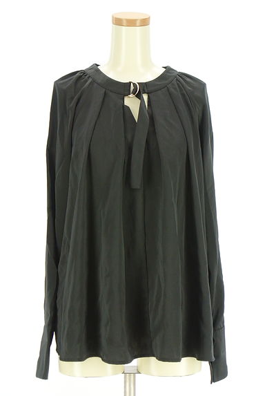 PLST（プラステ）の古着「ベルト付きキーネックフレアブラウス（カットソー・プルオーバー）」大画像１へ