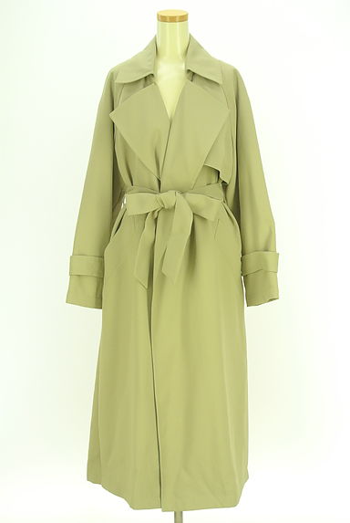 LOUNIE（ルーニィ）の古着「ベルト付きカラーロングトレンチコート（トレンチコート）」大画像１へ