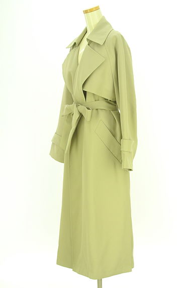 LOUNIE（ルーニィ）の古着「ベルト付きカラーロングトレンチコート（トレンチコート）」大画像３へ