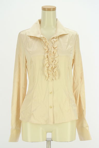 NARA CAMICIE（ナラカミーチェ）の古着「フロントフリルサテンブラウス（ブラウス）」大画像１へ