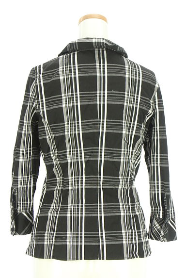 NARA CAMICIE（ナラカミーチェ）の古着「7分袖チェックフリルブラウス（ブラウス）」大画像２へ