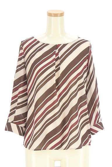 NARA CAMICIE（ナラカミーチェ）の古着「タックボリューム7分袖シフォンブラウス（カットソー・プルオーバー）」大画像１へ