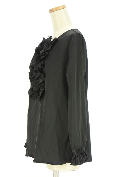 NARA CAMICIE（ナラカミーチェ）の古着「フロントフリル光沢ブラウス（カットソー・プルオーバー）」大画像３へ