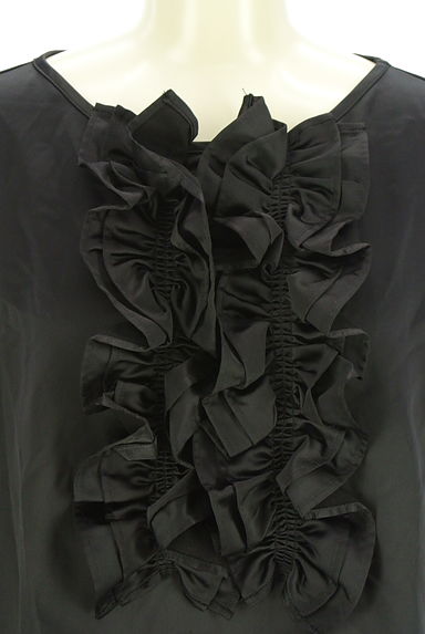 NARA CAMICIE（ナラカミーチェ）の古着「フロントフリル光沢ブラウス（カットソー・プルオーバー）」大画像４へ