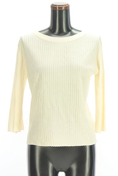 Stola.（ストラ）の古着「バックレースアップ8分袖シアーニット（ニット）」大画像１へ