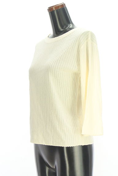 Stola.（ストラ）の古着「バックレースアップ8分袖シアーニット（ニット）」大画像３へ