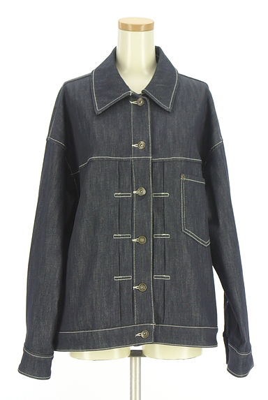 Stola.（ストラ）の古着「オーバーサイズストレッチデニムジャケット（ブルゾン・スタジャン）」大画像１へ