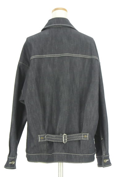 Stola.（ストラ）の古着「オーバーサイズストレッチデニムジャケット（ブルゾン・スタジャン）」大画像２へ