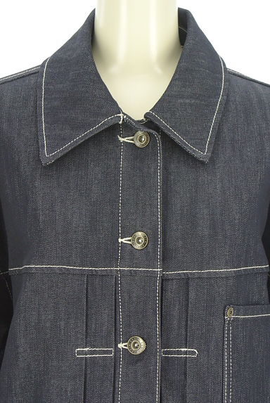 Stola.（ストラ）の古着「オーバーサイズストレッチデニムジャケット（ブルゾン・スタジャン）」大画像４へ