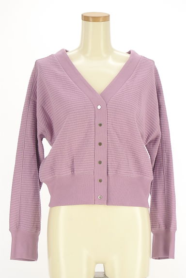 Stola.（ストラ）の古着「Vネックリブカーディガン（カーディガン・ボレロ）」大画像１へ