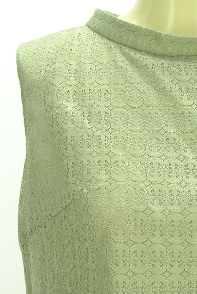 Stola.（ストラ）の古着「ノースリ総レースカットソー（カットソー・プルオーバー）」大画像５へ