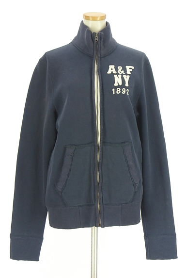 Abercrombie&Fitch（アバクロンビーアンドフィッチ）の古着「ロゴワッペン裏起毛スウェットカーデ（スウェット・パーカー）」大画像１へ