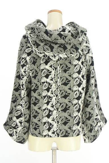 antiqua（アンティカ）の古着「patterntorso 花刺繍フーディショートコート（コート）」大画像２へ