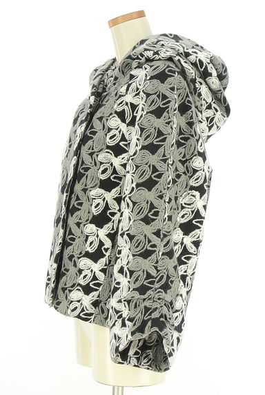 antiqua（アンティカ）の古着「patterntorso 花刺繍フーディショートコート（コート）」大画像３へ