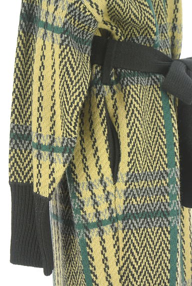 OSMOSIS（オズモーシス）の古着「チェック柄ロングニットカーディガン（カーディガン・ボレロ）」大画像５へ