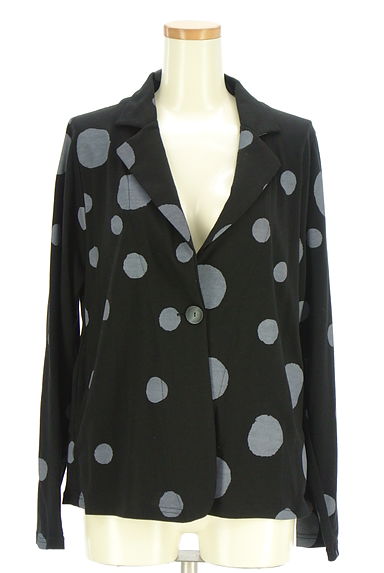 antiqua（アンティカ）の古着「ドット柄ストレッチテーラードジャケット（ジャケット）」大画像１へ