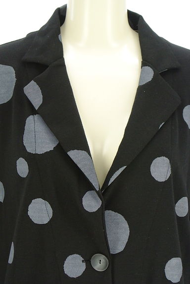 antiqua（アンティカ）の古着「ドット柄ストレッチテーラードジャケット（ジャケット）」大画像４へ