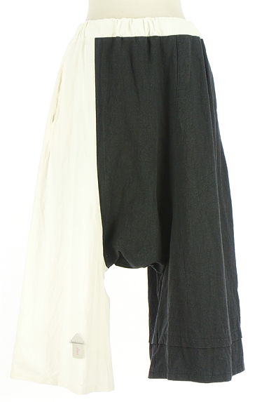 antiqua（アンティカ）の古着「バイカラーミモレ丈サルエルパンツ（パンツ）」大画像４へ