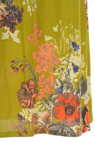 antiqua（アンティカ）の古着「ストレッチ花柄マキシスカート（ロングスカート・マキシスカート）」大画像５へ