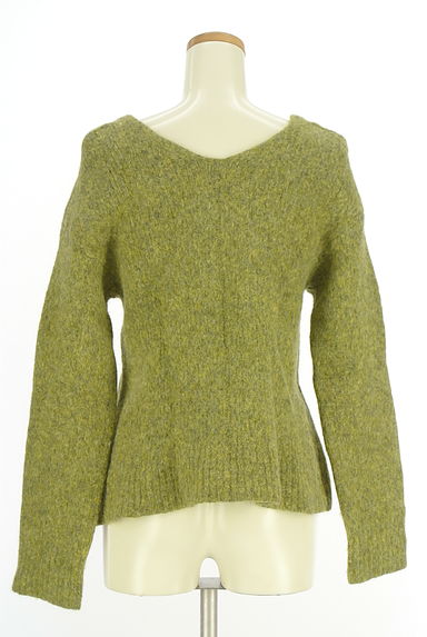 FRAY I.D（フレイアイディー）の古着「Vネックミックスニットトップス（ニット）」大画像２へ