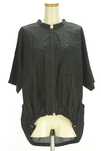 ayane（アヤン）の古着「ストライプ織シフォン切替半そでブルゾン（ブルゾン・スタジャン）」大画像１へ