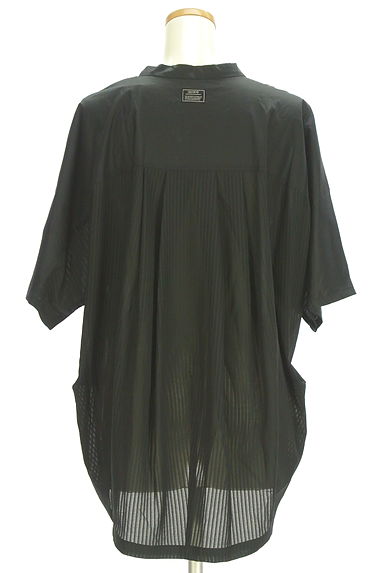 ayane（アヤン）の古着「ストライプ織シフォン切替半そでブルゾン（ブルゾン・スタジャン）」大画像２へ