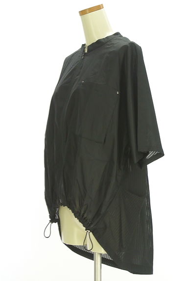 ayane（アヤン）の古着「ストライプ織シフォン切替半そでブルゾン（ブルゾン・スタジャン）」大画像３へ