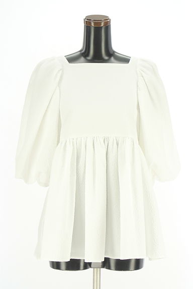 Mila Owen（ミラオーウェン）の古着「バルーンスリーブペプラムブラウス（カットソー・プルオーバー）」大画像１へ