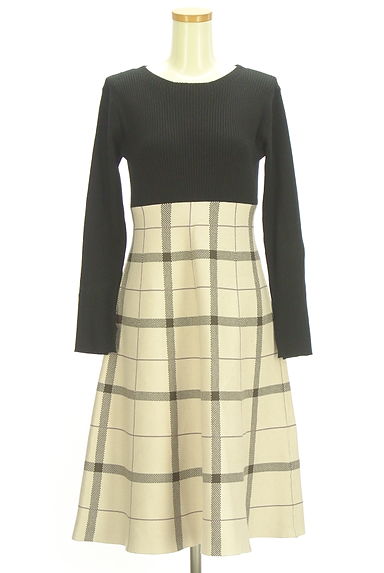 JILL by JILLSTUART（ジルバイジルスチュアート）の古着「セットアップ風ニットワンピース（ワンピース・チュニック）」大画像１へ