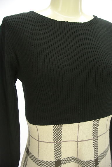 JILL by JILLSTUART（ジルバイジルスチュアート）の古着「セットアップ風ニットワンピース（ワンピース・チュニック）」大画像４へ