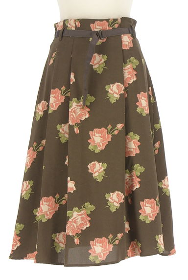 dazzlin（ダズリン）の古着「ミモレ丈花柄タックフレアスカート（スカート）」大画像１へ