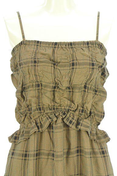 Kastane（カスタネ）の古着「チェック柄キャミロングワンピース（キャミワンピース）」大画像４へ