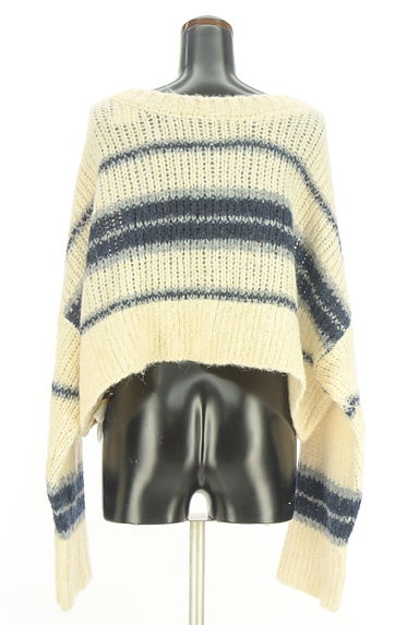 Kastane（カスタネ）の古着「ボーダー柄ローゲージニットカーディガン（カーディガン・ボレロ）」大画像２へ