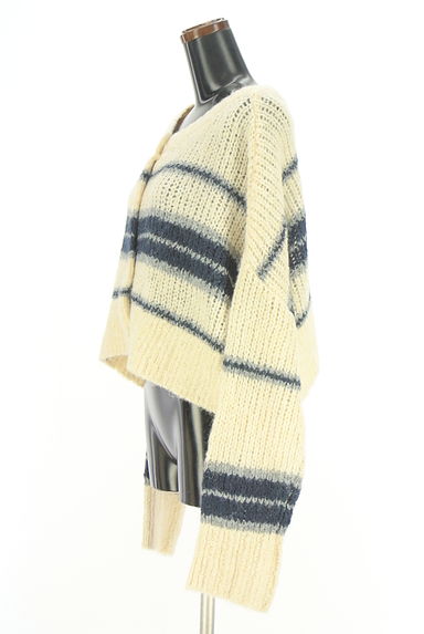 Kastane（カスタネ）の古着「ボーダー柄ローゲージニットカーディガン（カーディガン・ボレロ）」大画像３へ