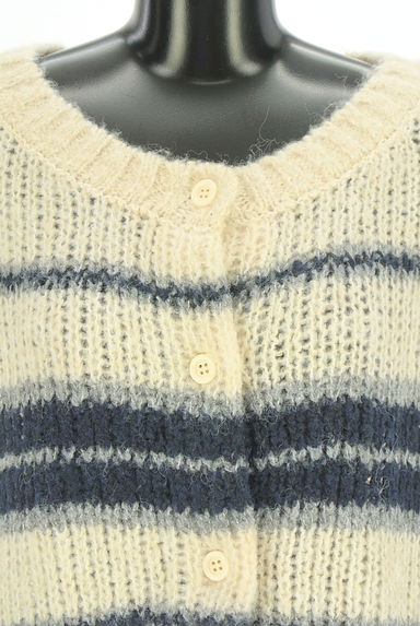 Kastane（カスタネ）の古着「ボーダー柄ローゲージニットカーディガン（カーディガン・ボレロ）」大画像４へ