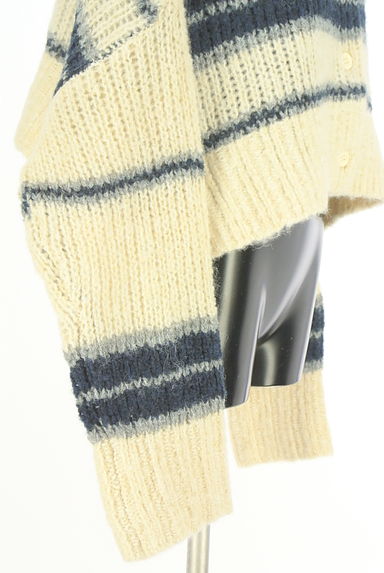 Kastane（カスタネ）の古着「ボーダー柄ローゲージニットカーディガン（カーディガン・ボレロ）」大画像５へ