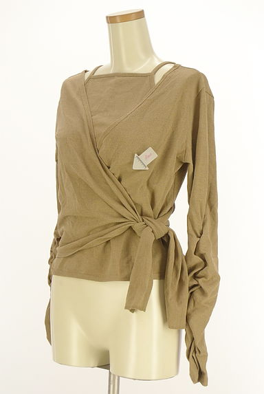 Kastane（カスタネ）の古着「キャミ付きカシュクールニットカーディガン（ニット）」大画像３へ