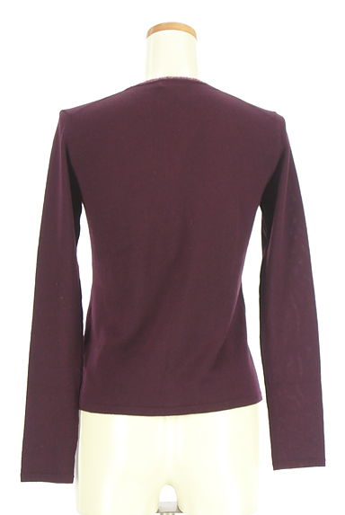 INDIVI（インディヴィ）の古着「ビーズパイピング入りニットカーディガン（カーディガン・ボレロ）」大画像２へ