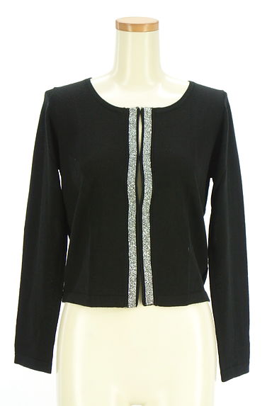 green label relaxing（グリーンレーベル リラクシング）の古着「ラインストーンラインニットカーディガン（カーディガン・ボレロ）」大画像１へ